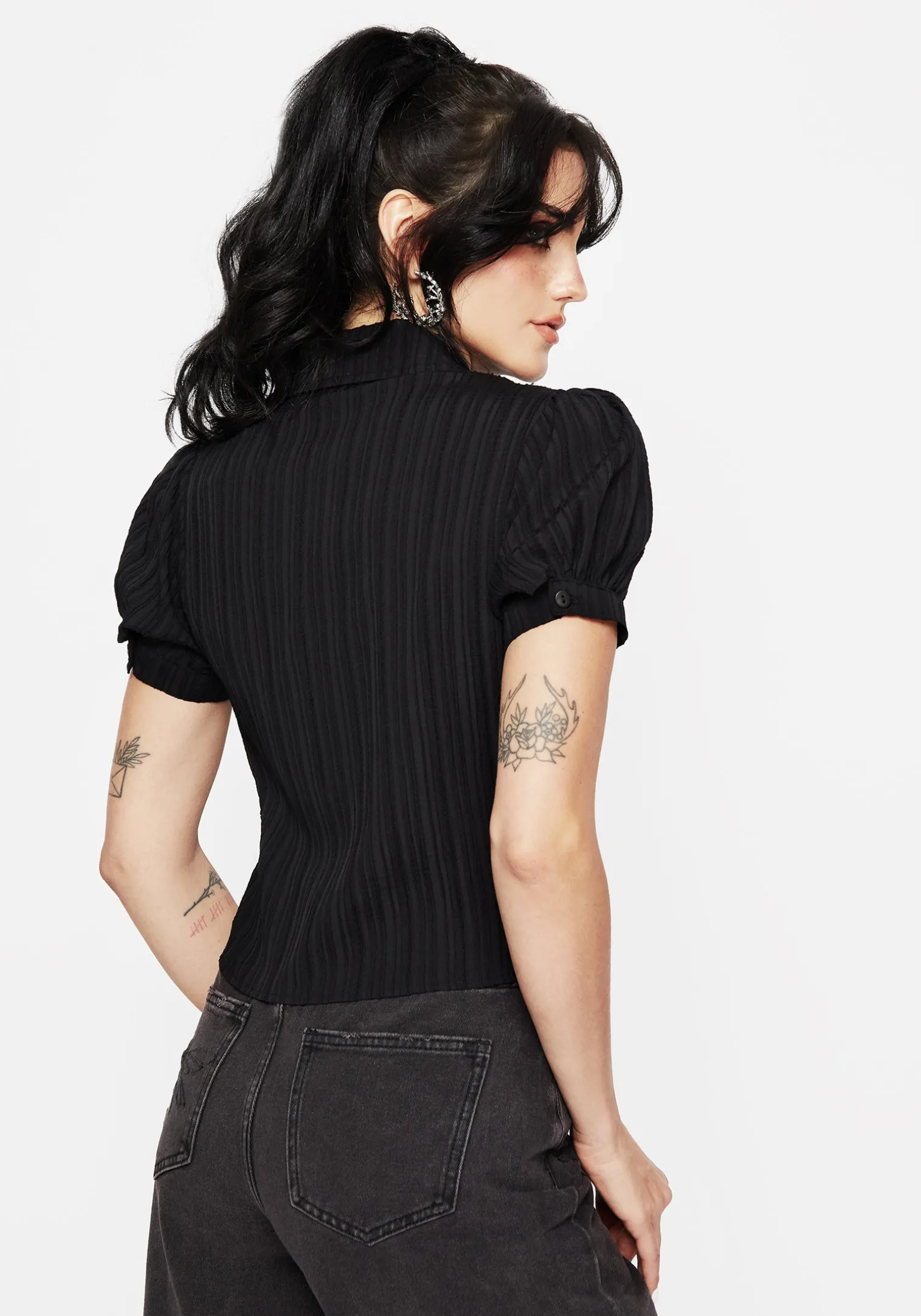 Alcina Puff Sleeve Crop Top