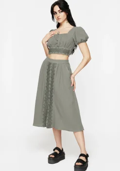Alder Cotton Ivy Detail Crop Top