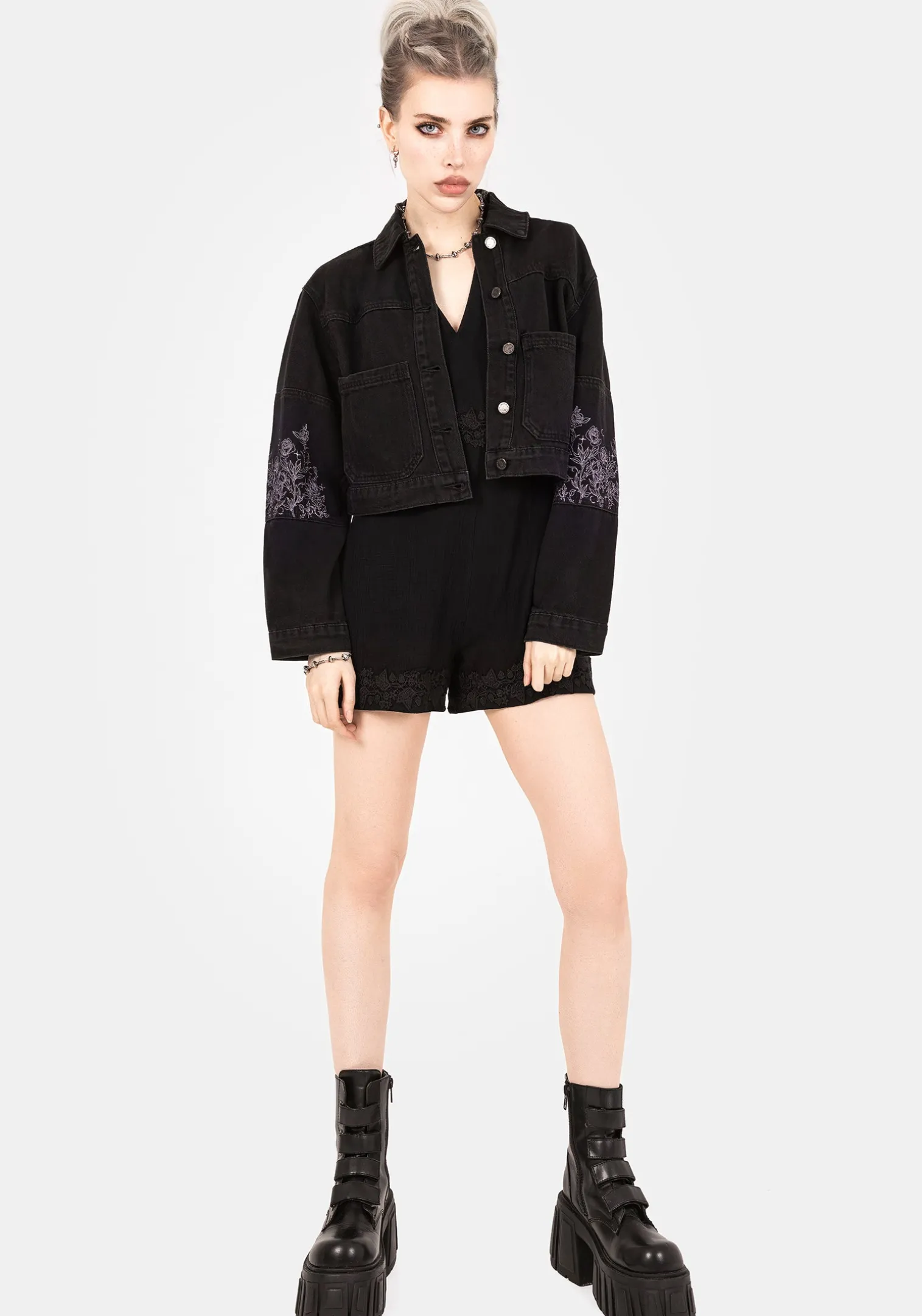 Alder Cotton Ivy Detail Playsuit