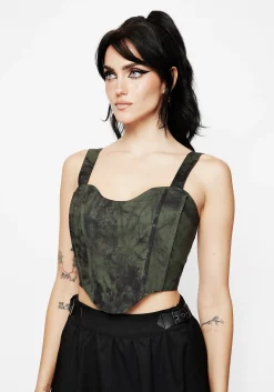 Alessandra Tie Dye Print Corset Top