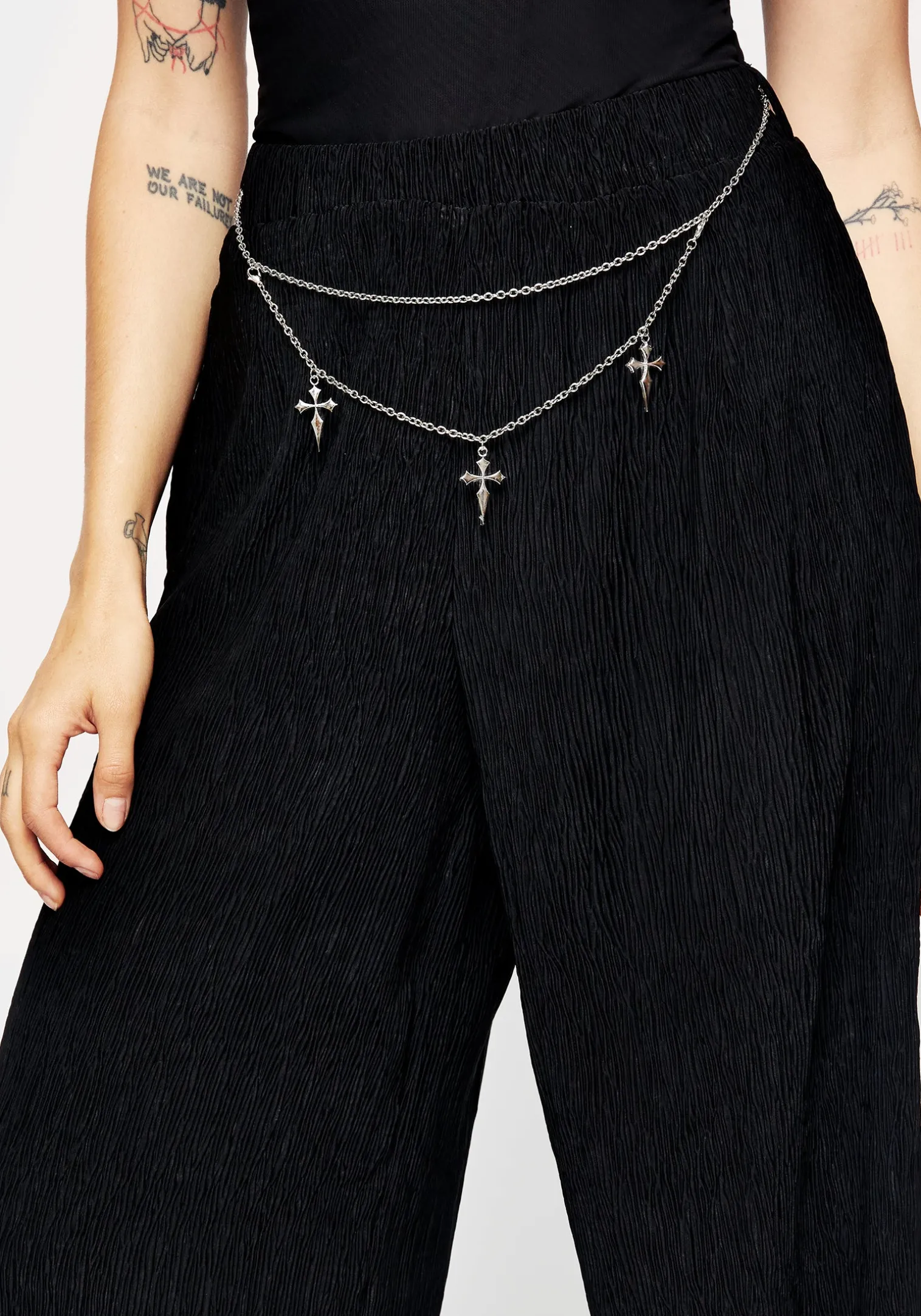 Algea Crinkle Wide Leg Trousers