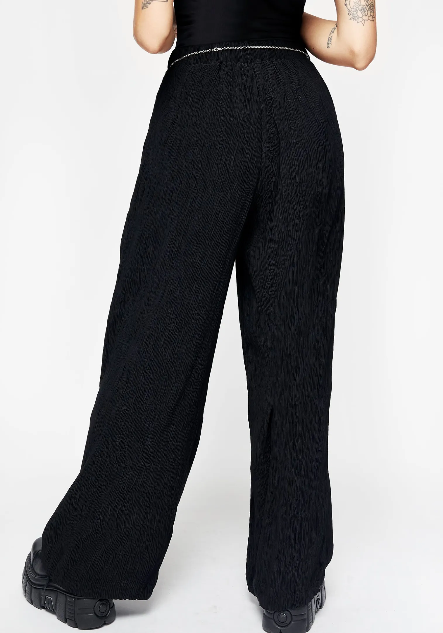 Algea Crinkle Wide Leg Trousers