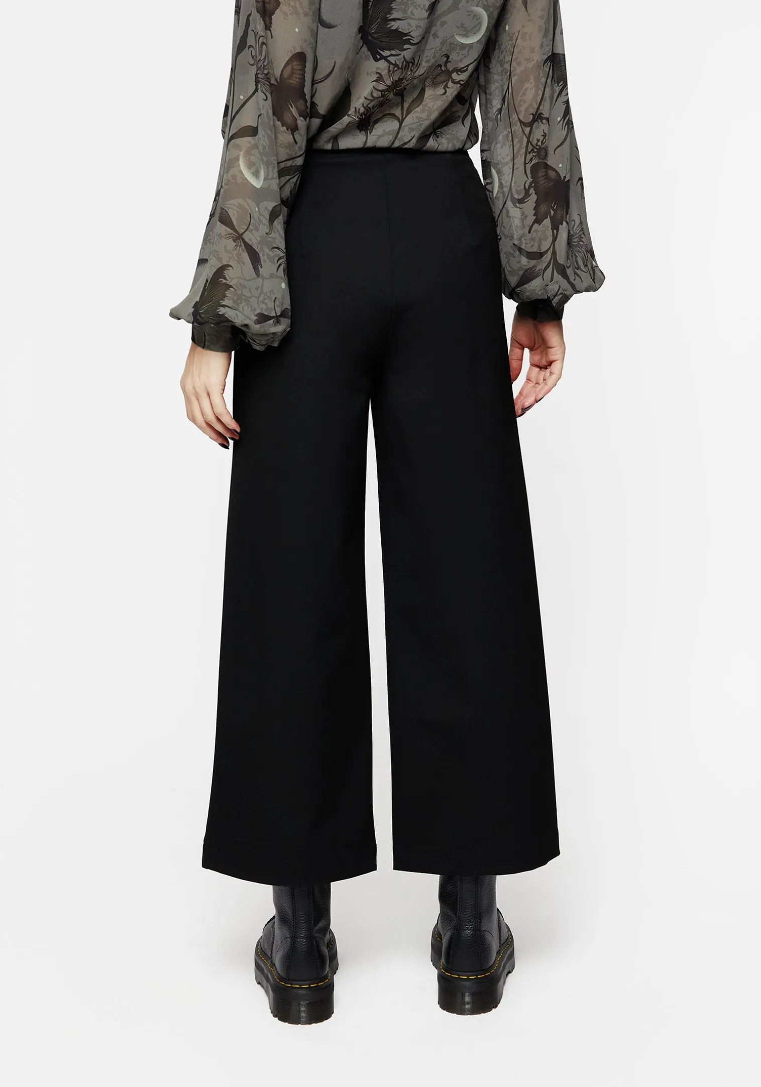 Amalthea Embroidered Tailored Wide Leg Trousers