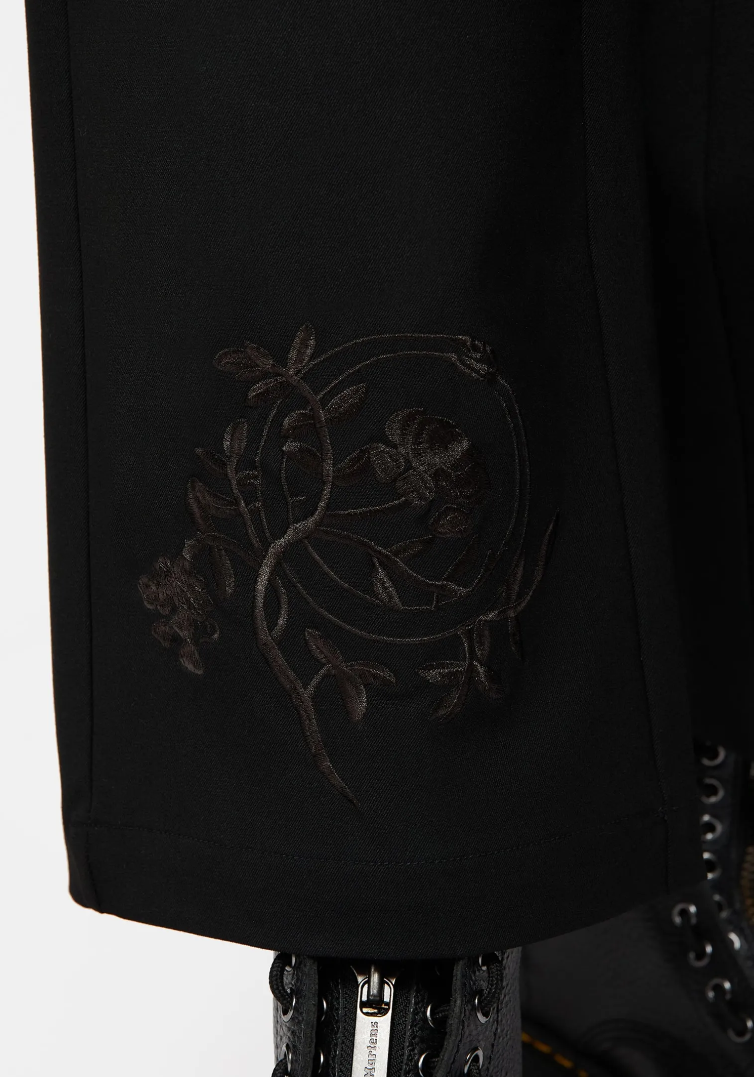 Amalthea Embroidered Tailored Wide Leg Trousers