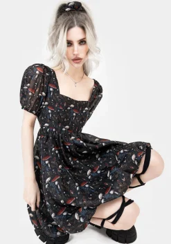 Amanita Organza Puffball Mini Dress