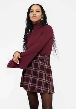 Amata Flared Sleeve Top - Red