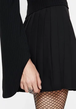 Amata Square Neck Flared Long Sleeve Top