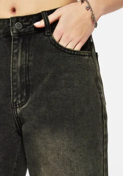 Anthea Wide Leg Washed Denim Jeans