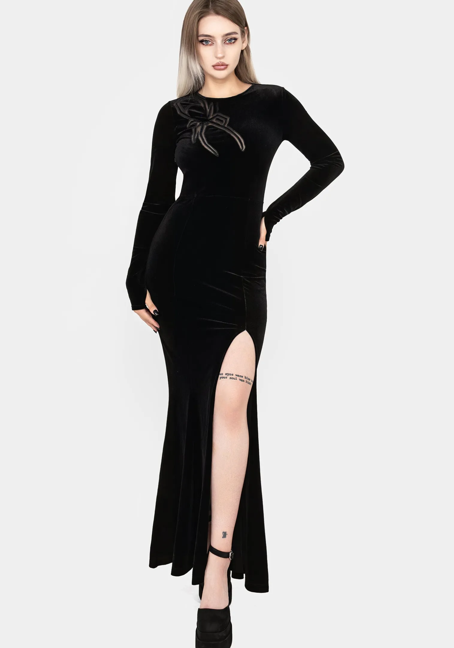 Antivenom Spider Cut Out Mesh Gown