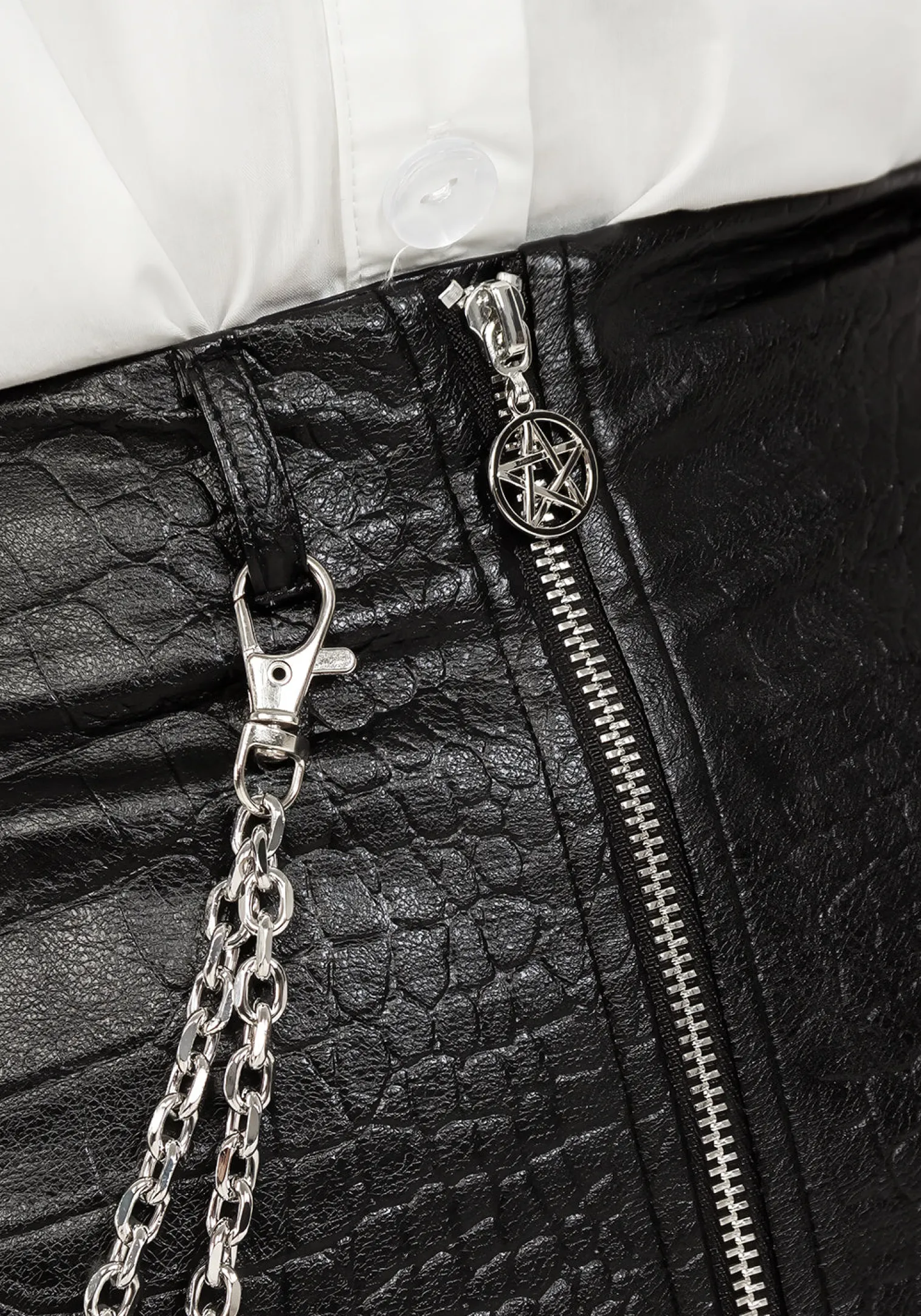 Antrum Zip Front Mini Skirt