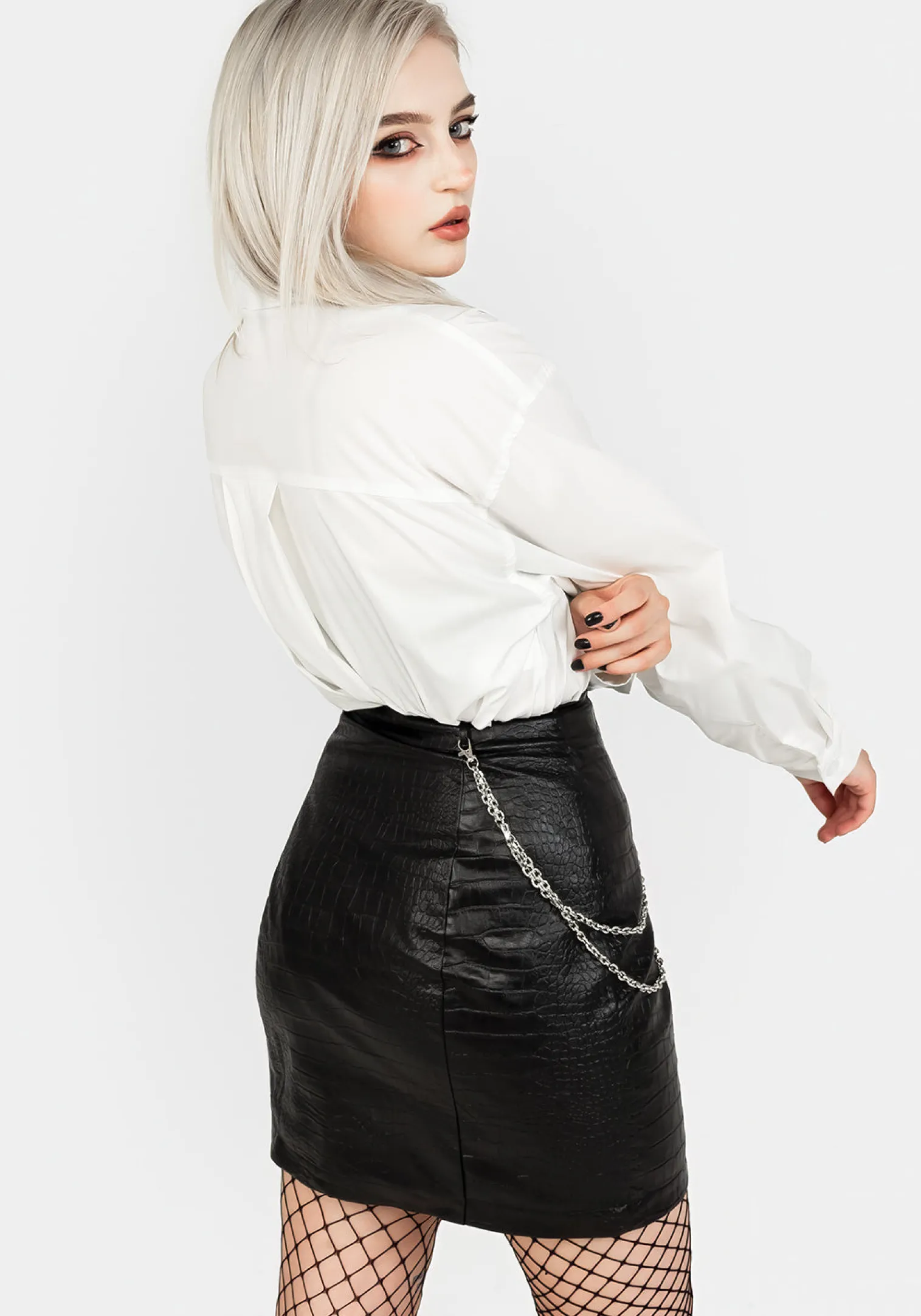 Antrum Zip Front Mini Skirt