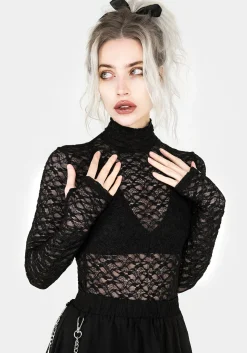 Arabella Lace High Neck Top