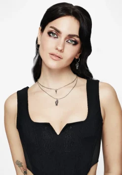 Arbor Coffin Charm Hoop Earrings Set