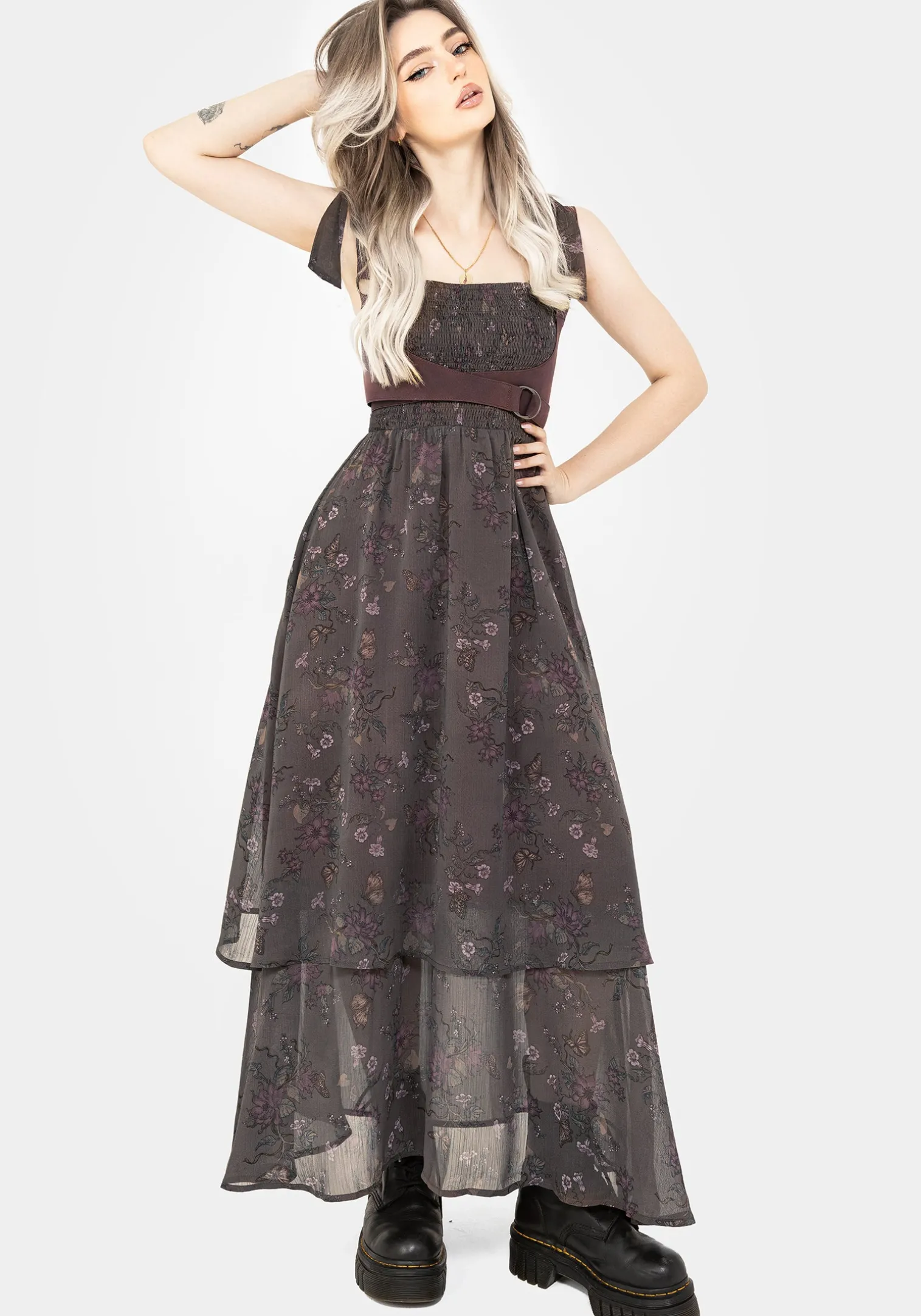 Arnora Cami Tiered Shirred Bodice Maxi Dress