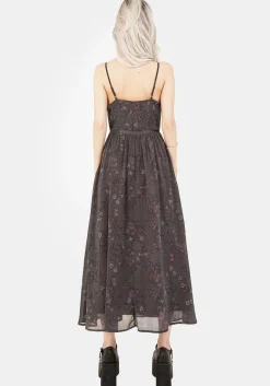 Arnora Chiffon Lace Insert Cami Midaxi Dress
