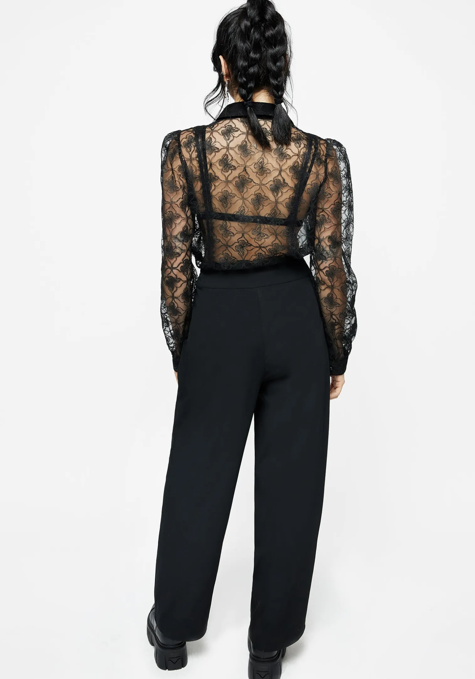 Asteria Tie Waist Embroidered Trousers