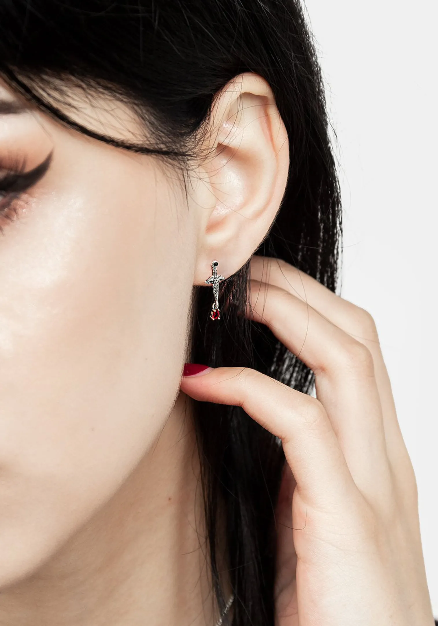Athame Dagger Cz Studs