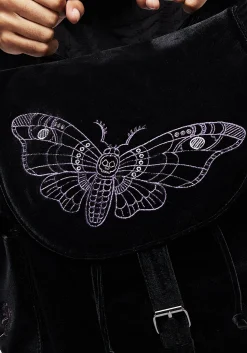 Atropos Moth Embroidered Satchel Backpack