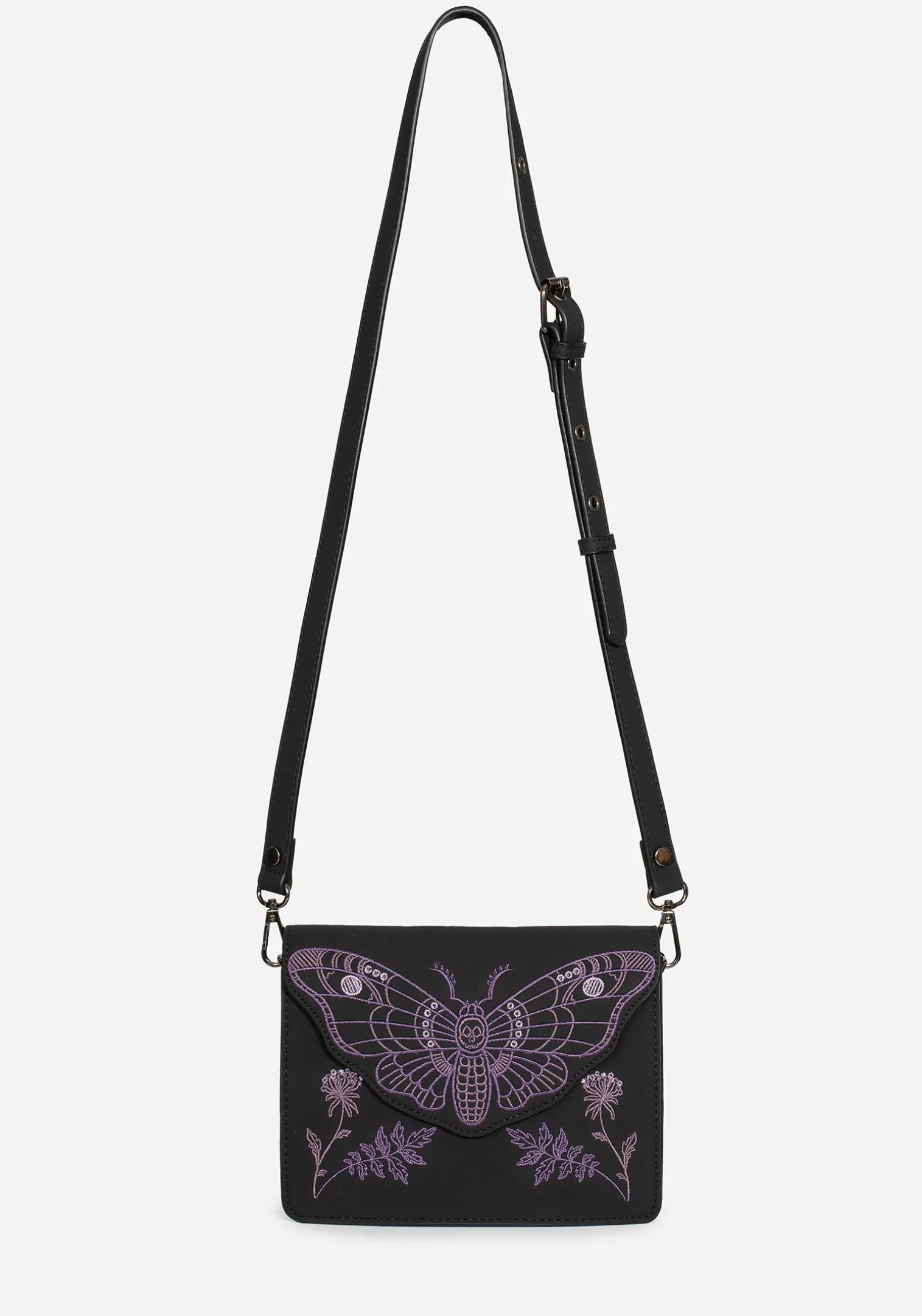 Atropos Moth Embroidered Mini Crossbody Bag
