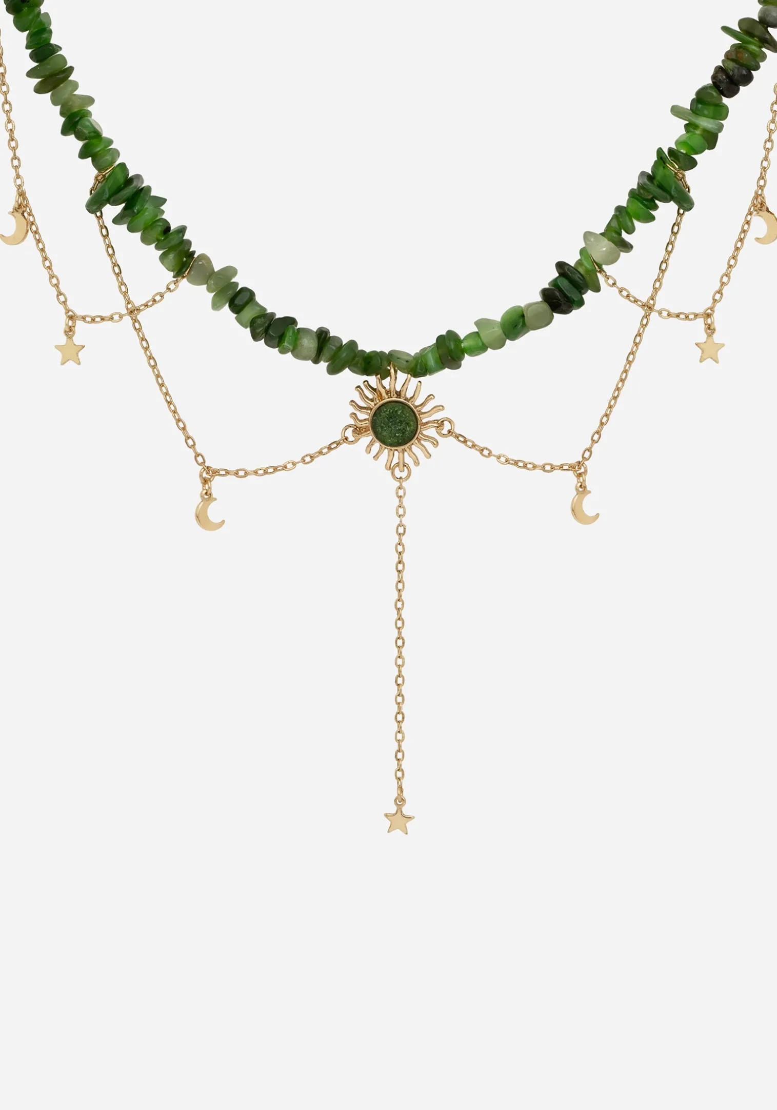 Aurora Gem Choker Necklace - Green