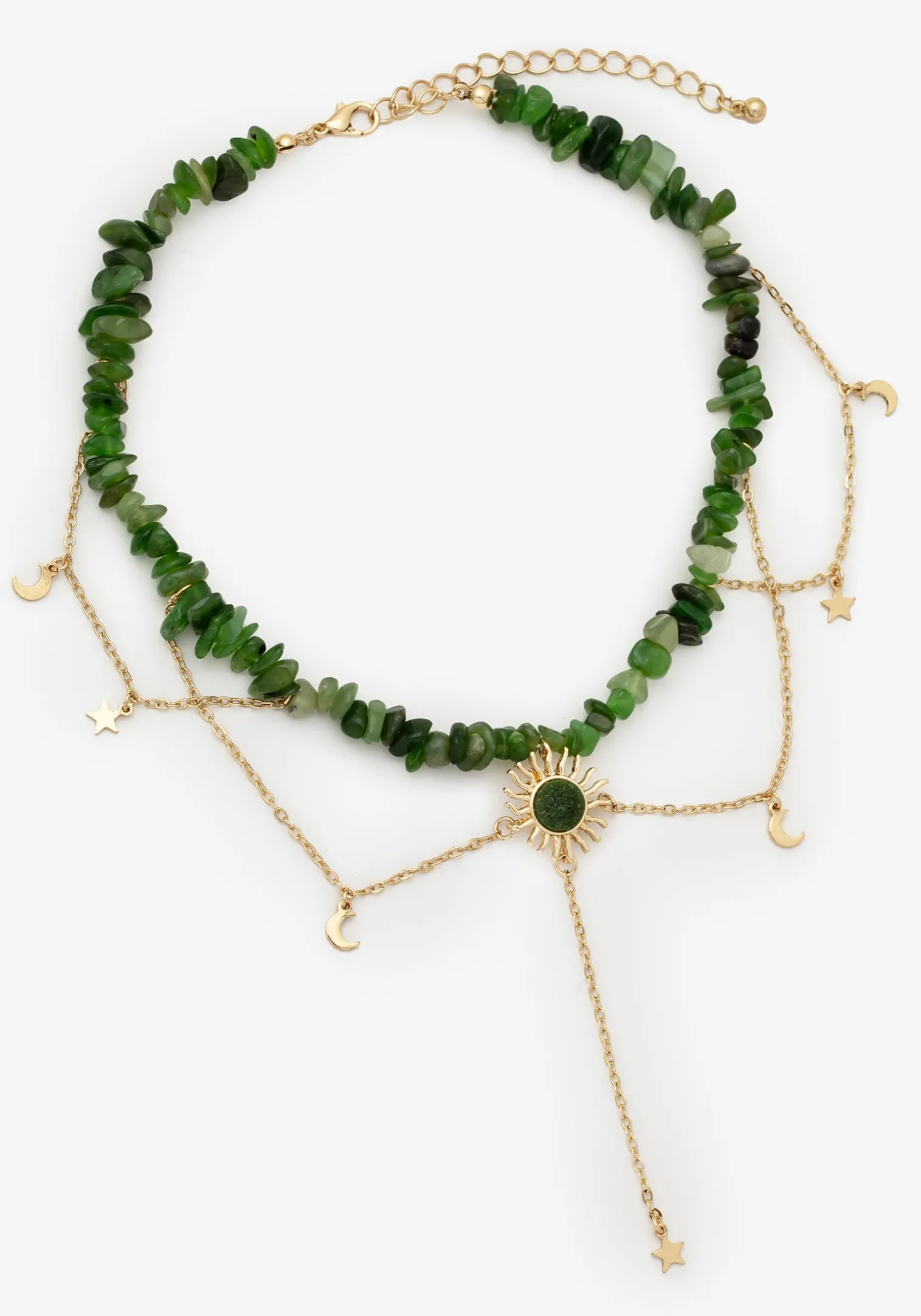 Aurora Gem Choker Necklace - Green