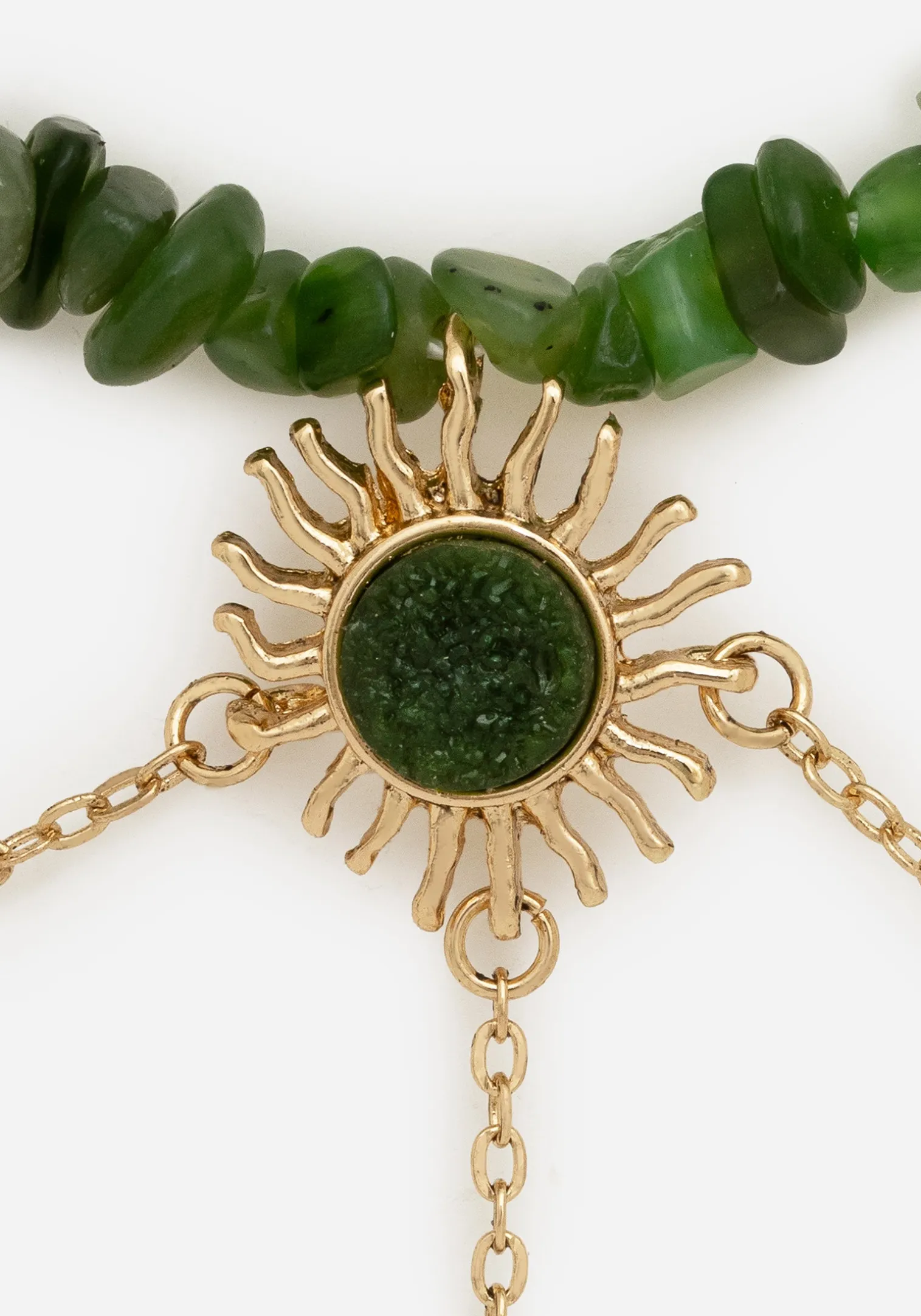 Aurora Gem Choker Necklace - Green