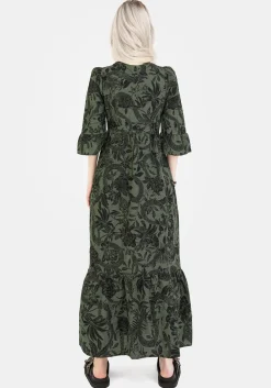 Bashe Cotton Maxi Over Dress - Green
