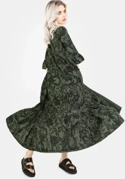 Bashe Cotton Maxi Over Dress - Green