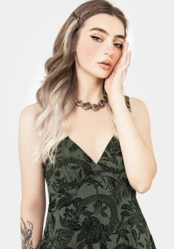 Bashe Cotton Mini Sun Dress - Green