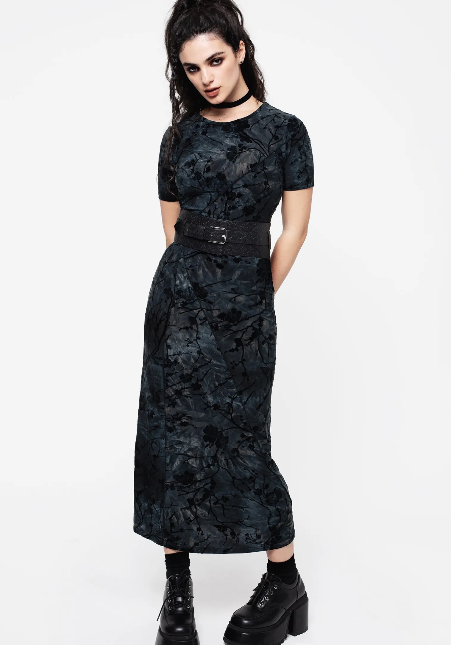 Bathory Floral Embossed Waist Belt