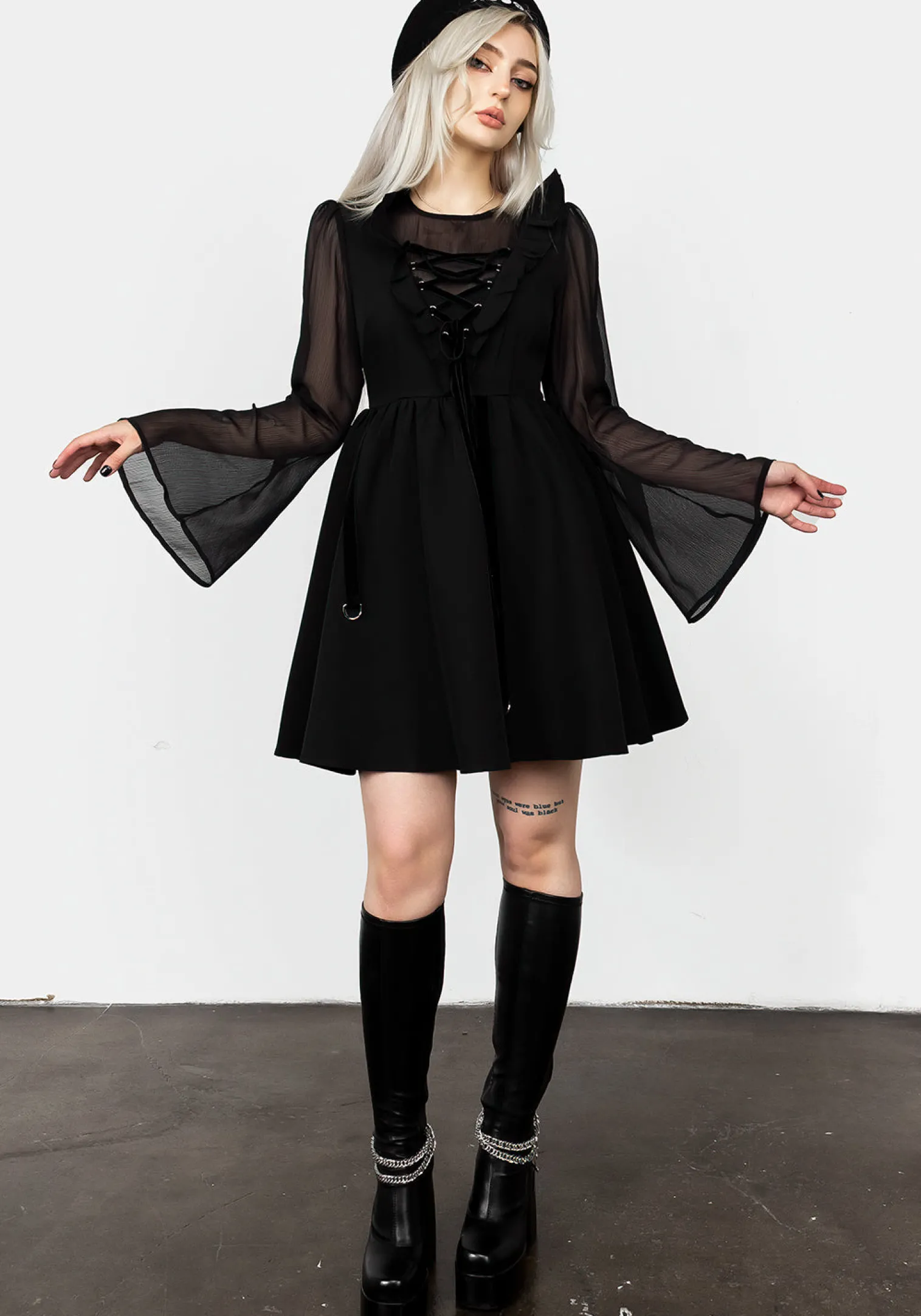 Baudelaire Lace Up Dress