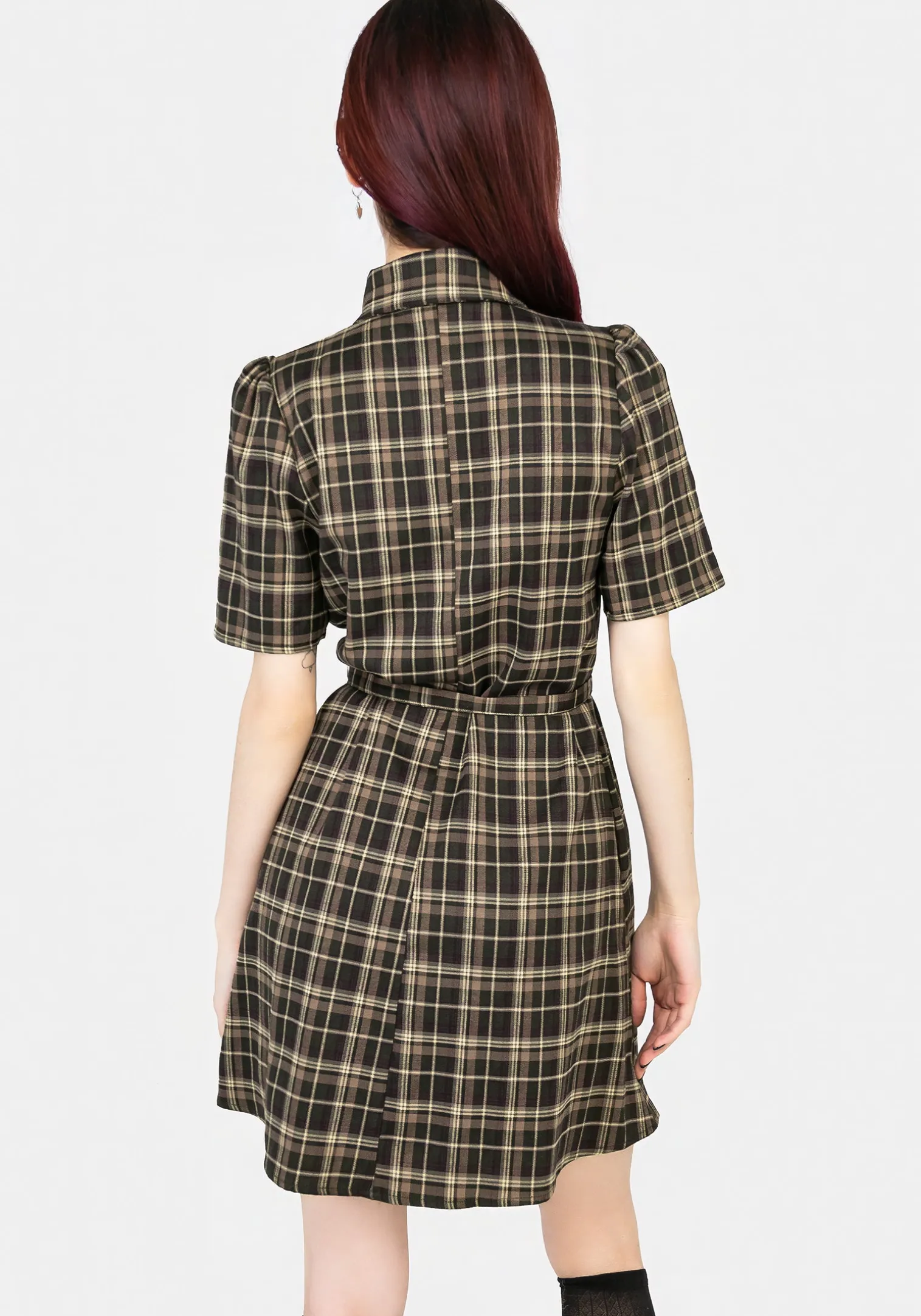 Beatrice Check Mini Shirt Dress