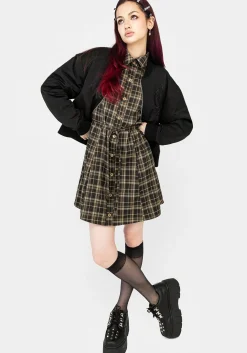 Beatrice Check Mini Shirt Dress