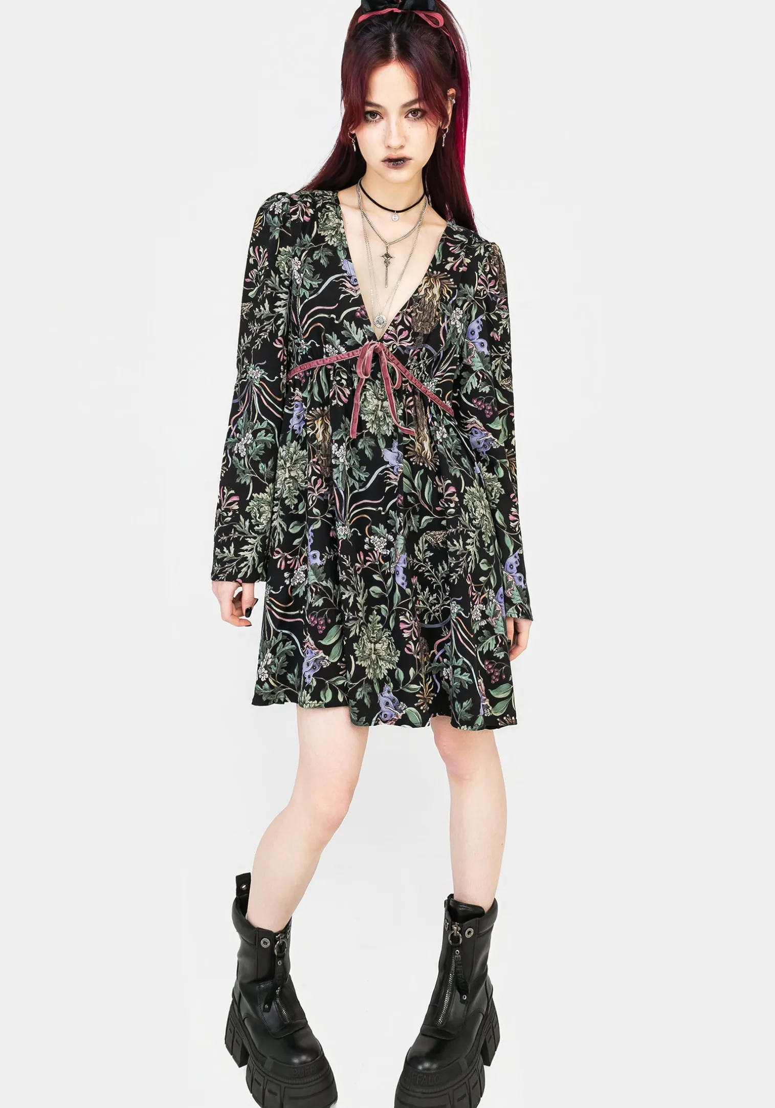 Beltane Flute Sleeve Mini Dress