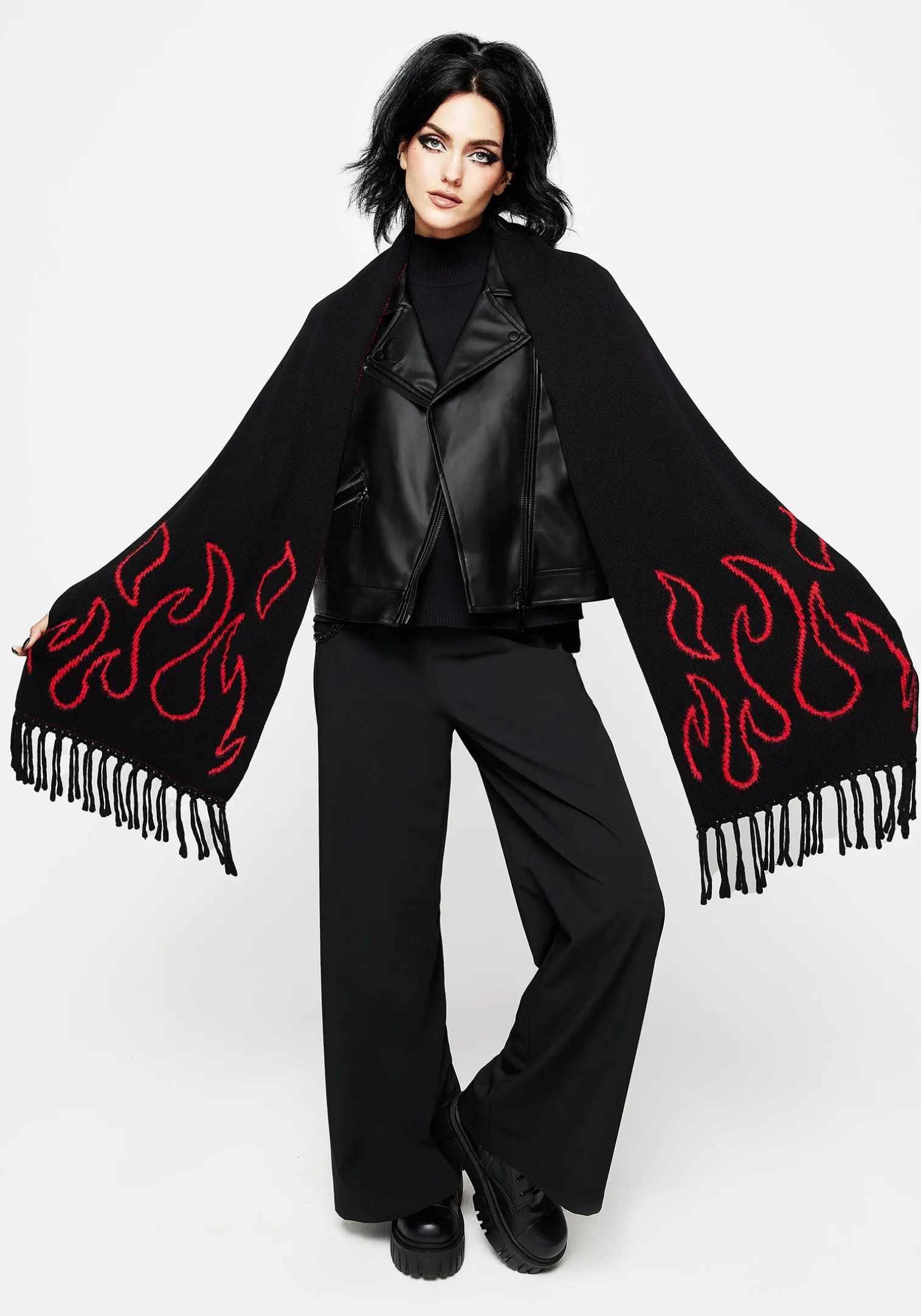 Blaze Flame Knit Scarf