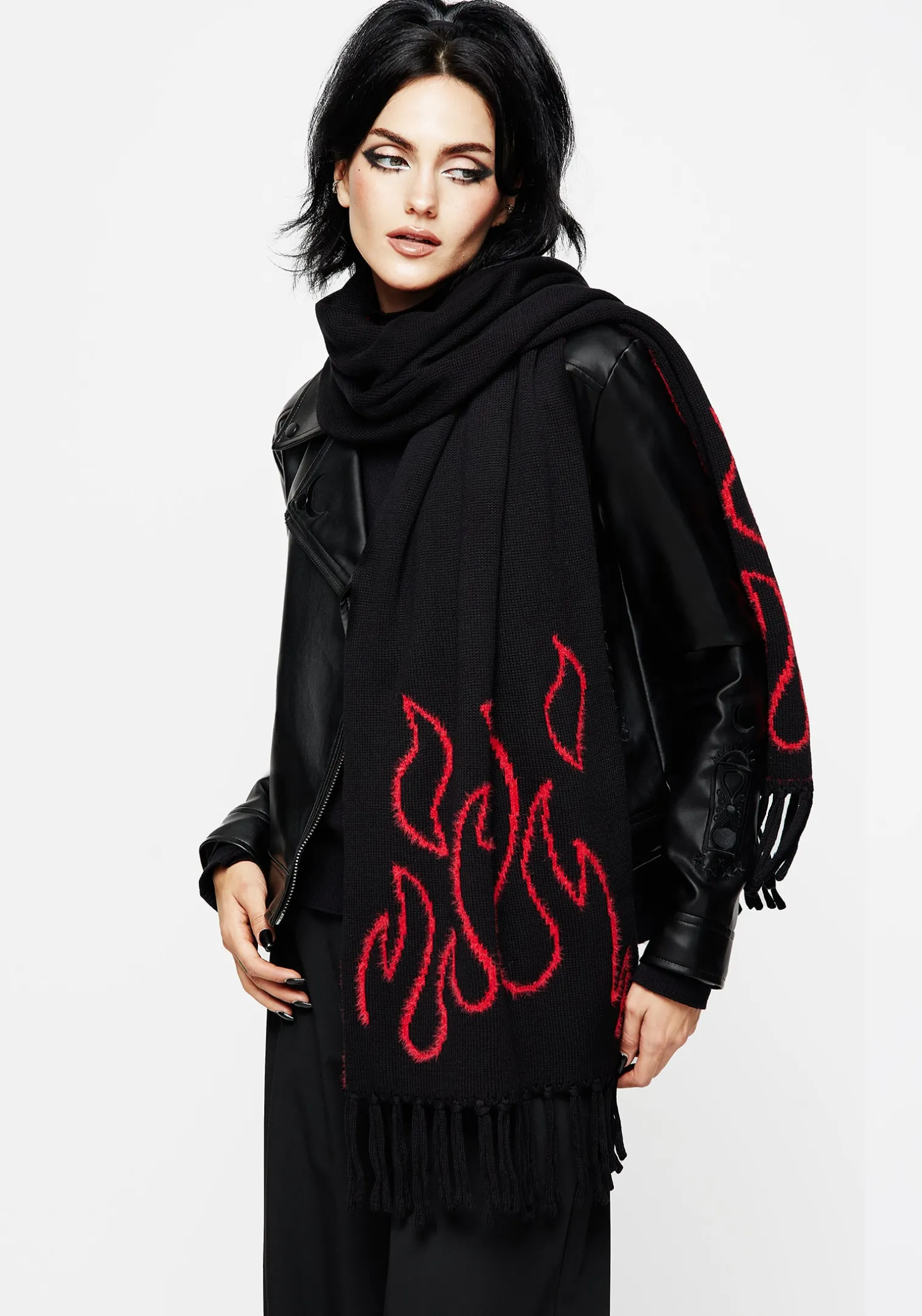 Blaze Flame Knit Scarf