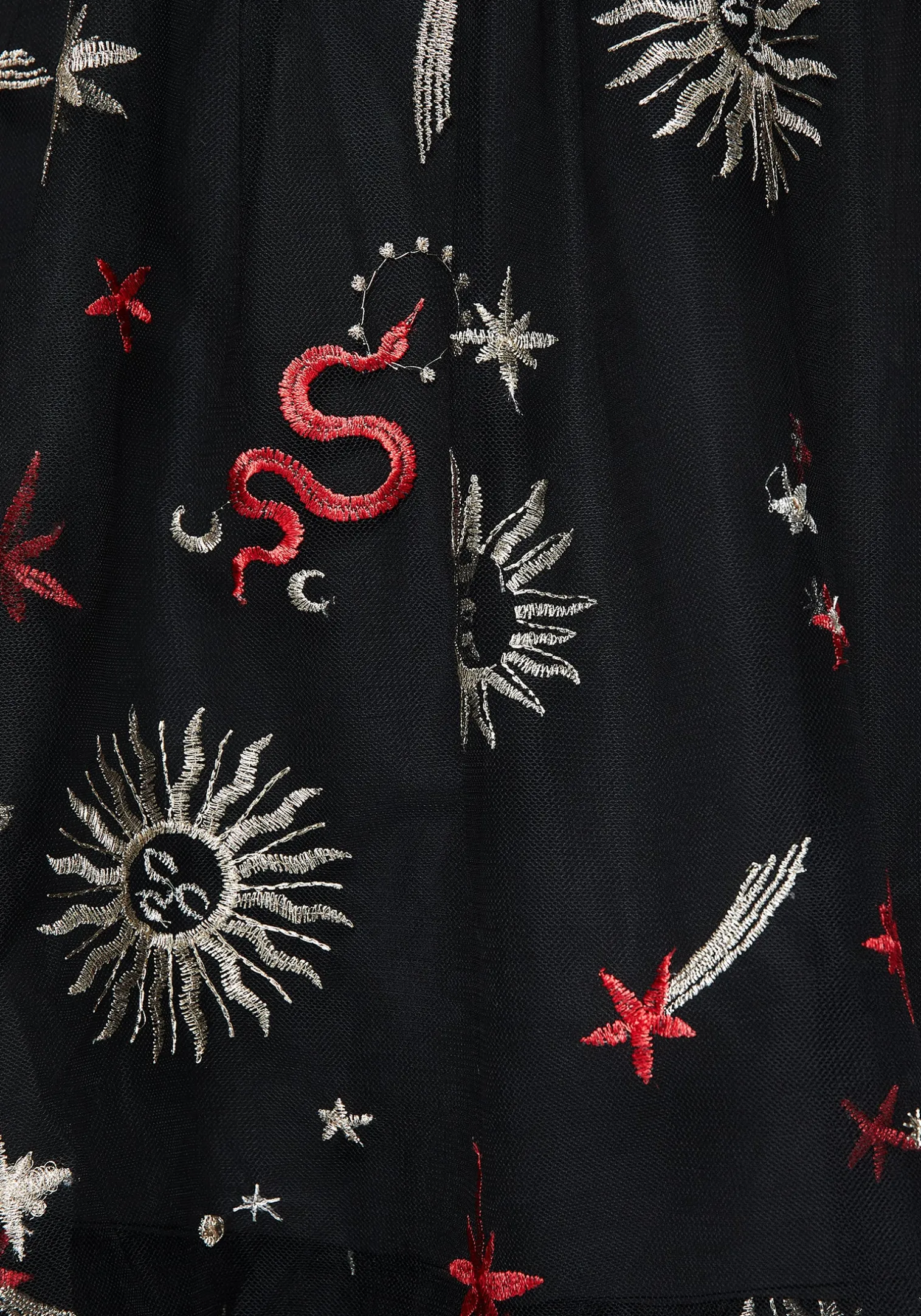 Bloodlust Embroidered Corset Midi Dress