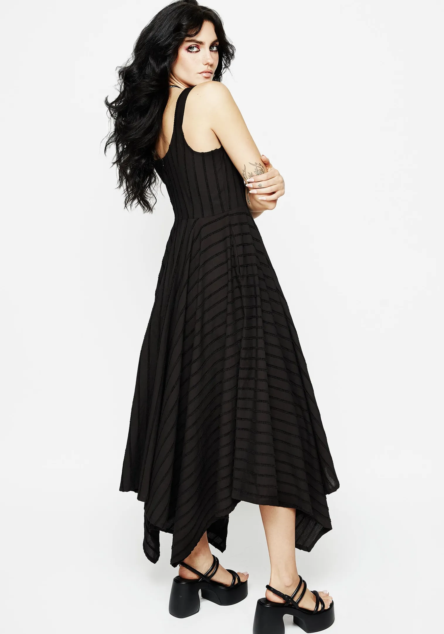 Blythe Handkerchief Hem Midaxi Dress