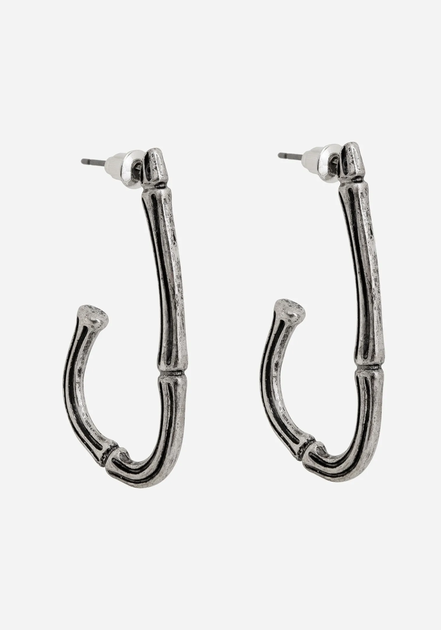 Bones Charm Hoop Earrings