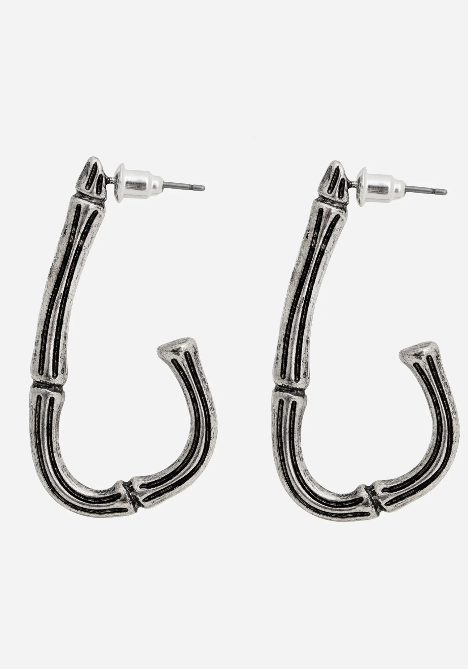 Bones Charm Hoop Earrings