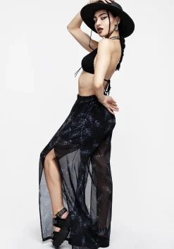 Bracken Sheer Chiffon Wide Leg Trousers