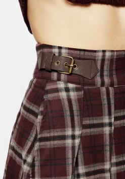 Bramble Check Pleated Mini Skirt