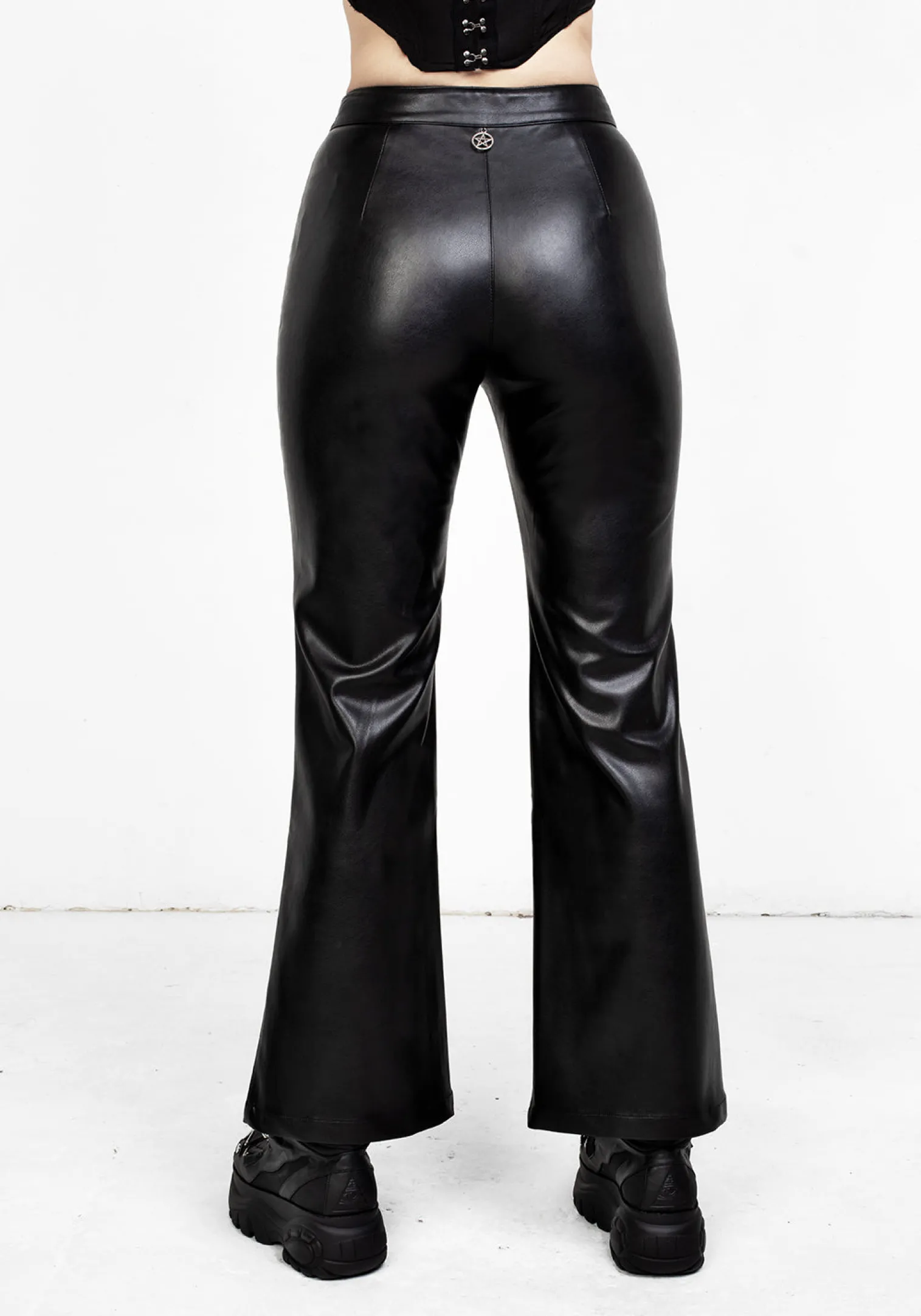 Bronte Leather Flared Trousers