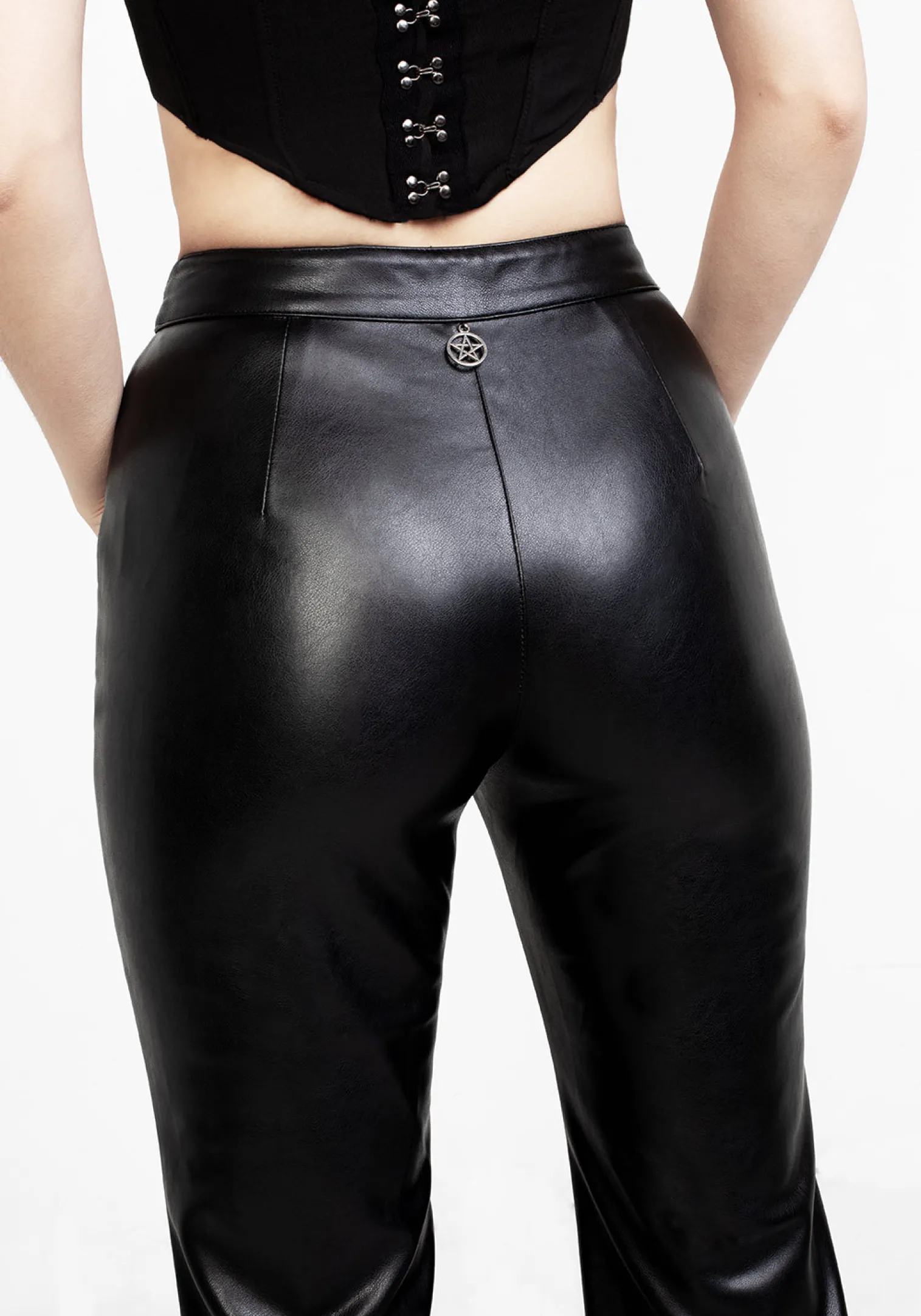 Bronte Leather Flared Trousers