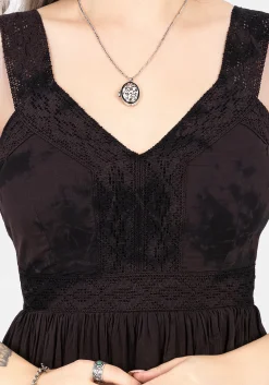 Burnout Tie Die Cotton Midaxi Dress
