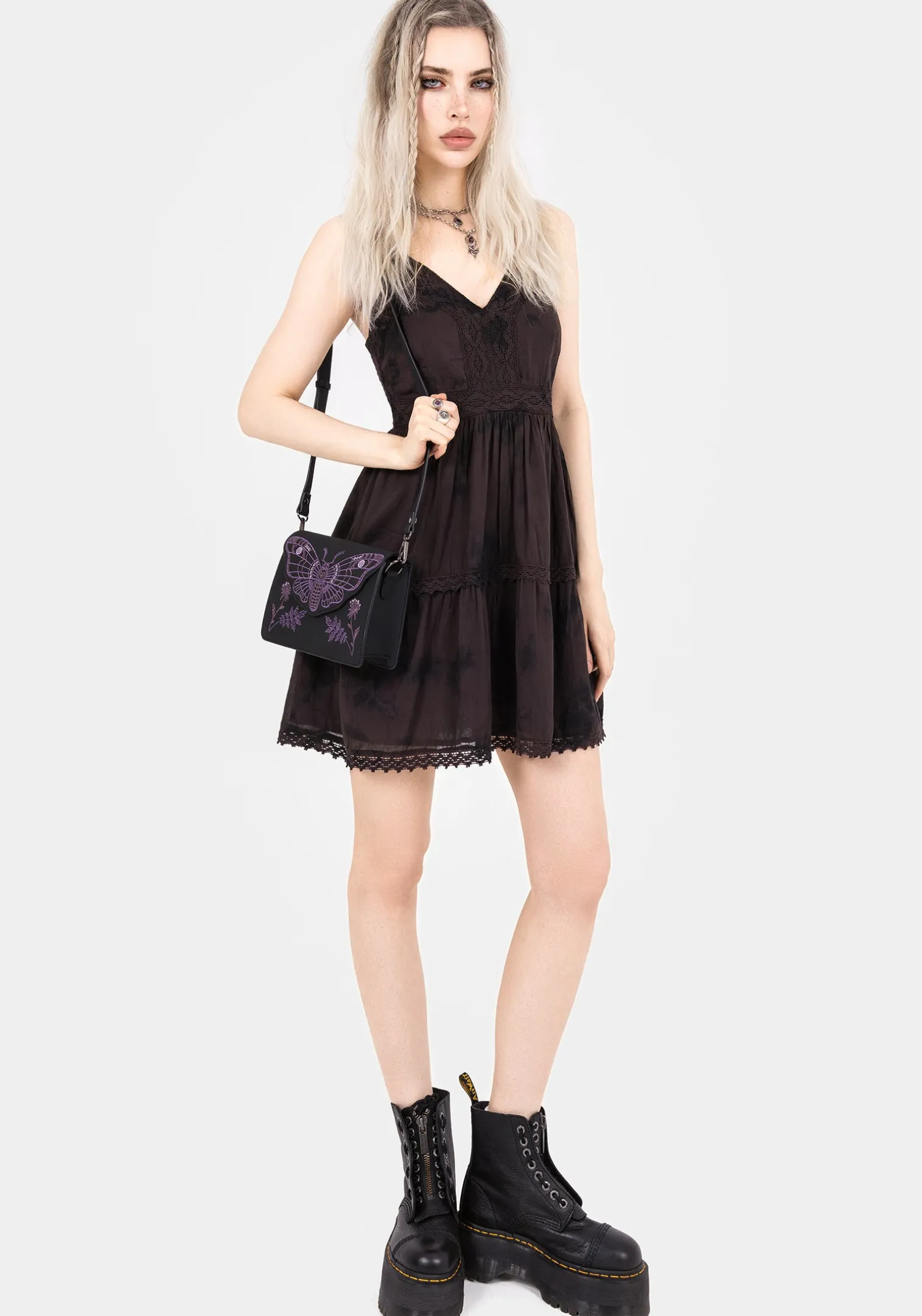 Burnout Tie Dye Cotton Mini Dress