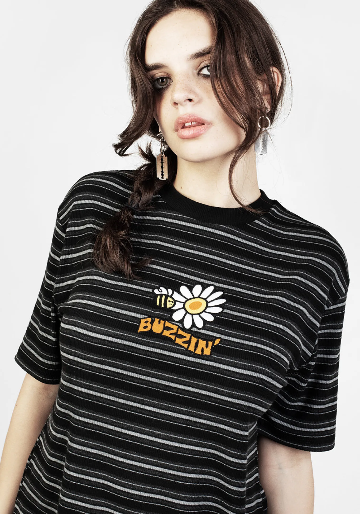 Buzzin Stripe Tee Dress