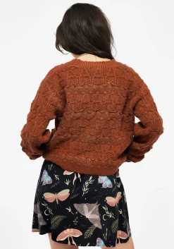 Cadmium Pointelle Knit Cardigan