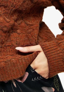 Cadmium Pointelle Knit Cardigan