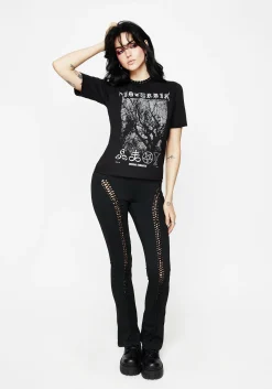 Cage Cut Out Flared Trousers